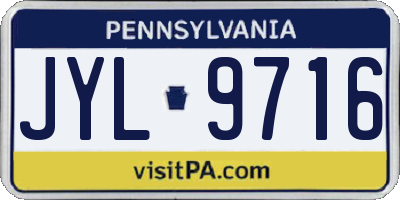 PA license plate JYL9716