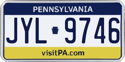 PA license plate JYL9746