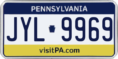PA license plate JYL9969