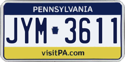 PA license plate JYM3611