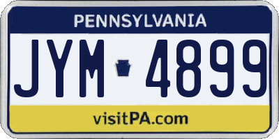 PA license plate JYM4899