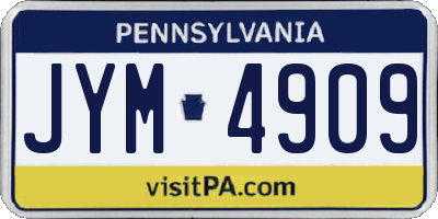 PA license plate JYM4909