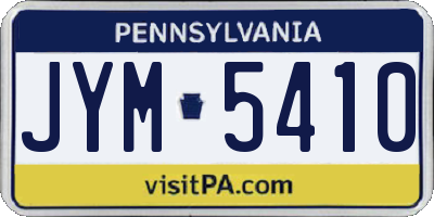 PA license plate JYM5410