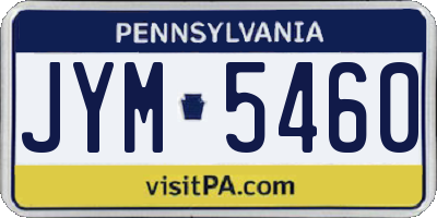 PA license plate JYM5460