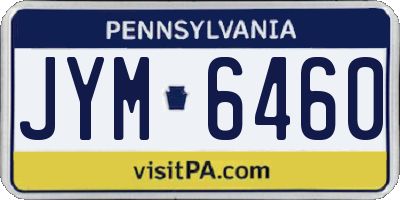 PA license plate JYM6460