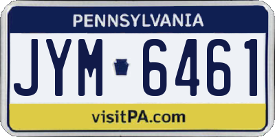 PA license plate JYM6461