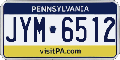 PA license plate JYM6512