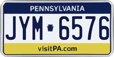 PA license plate JYM6576