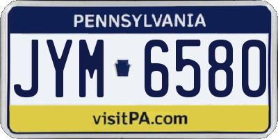 PA license plate JYM6580