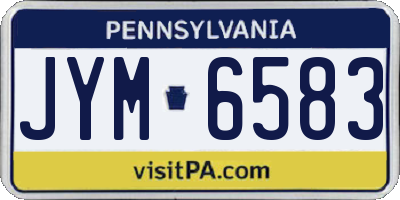 PA license plate JYM6583