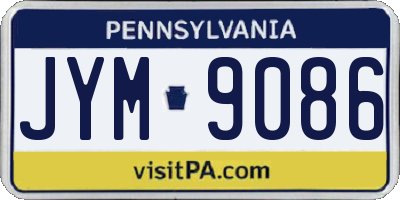 PA license plate JYM9086