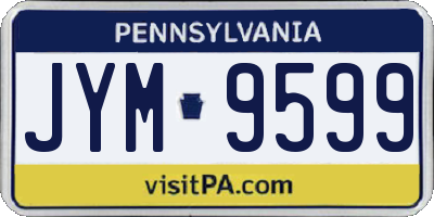 PA license plate JYM9599