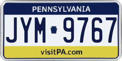 PA license plate JYM9767