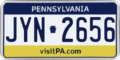 PA license plate JYN2656