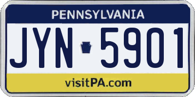 PA license plate JYN5901