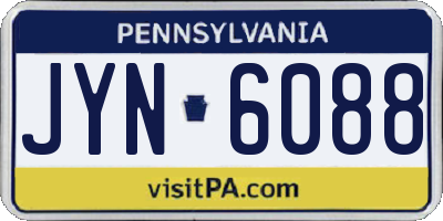 PA license plate JYN6088
