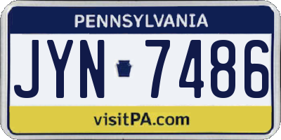 PA license plate JYN7486