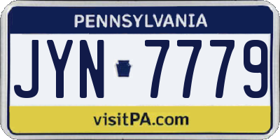 PA license plate JYN7779