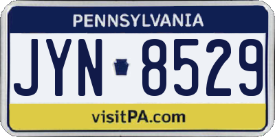 PA license plate JYN8529