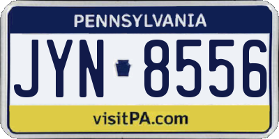 PA license plate JYN8556
