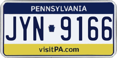 PA license plate JYN9166