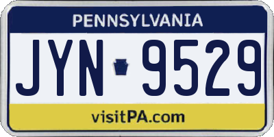 PA license plate JYN9529