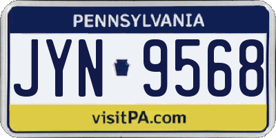 PA license plate JYN9568