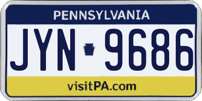 PA license plate JYN9686