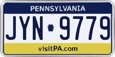 PA license plate JYN9779