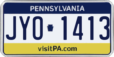 PA license plate JYO1413