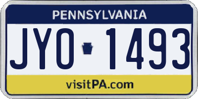 PA license plate JYO1493