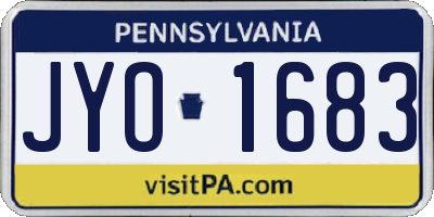 PA license plate JYO1683