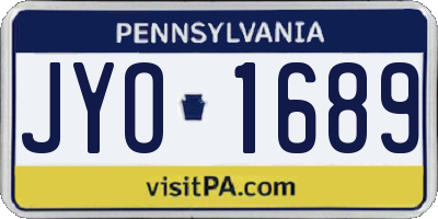 PA license plate JYO1689