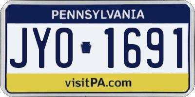 PA license plate JYO1691