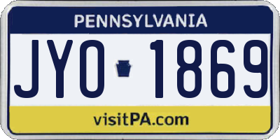 PA license plate JYO1869