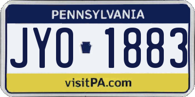 PA license plate JYO1883