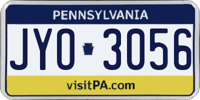 PA license plate JYO3056