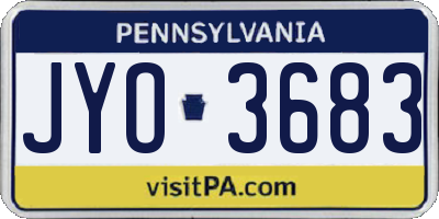 PA license plate JYO3683