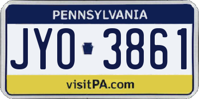 PA license plate JYO3861