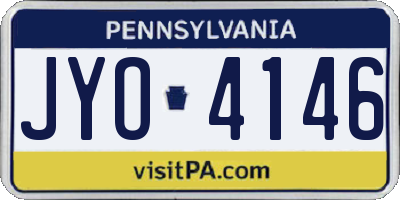 PA license plate JYO4146