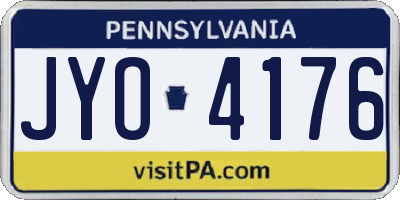 PA license plate JYO4176