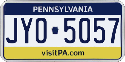 PA license plate JYO5057