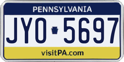 PA license plate JYO5697