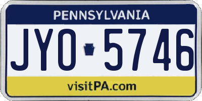 PA license plate JYO5746