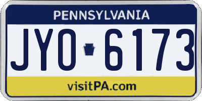PA license plate JYO6173
