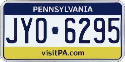 PA license plate JYO6295