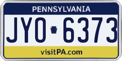 PA license plate JYO6373