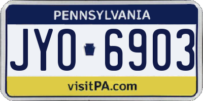 PA license plate JYO6903