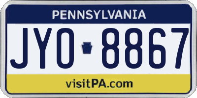 PA license plate JYO8867