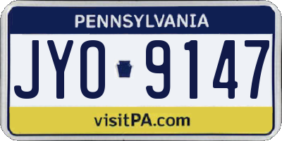 PA license plate JYO9147